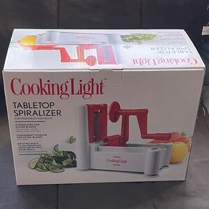 Cooking Light Tabletop Spiralizer For Vegetables And Fruits - 3 Blades